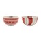 Melrose Ceramic Santa Candy Serving Bowls - 6" - Red and White - Set of 4